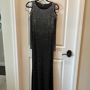 Ling Sleeve beaded formal gown